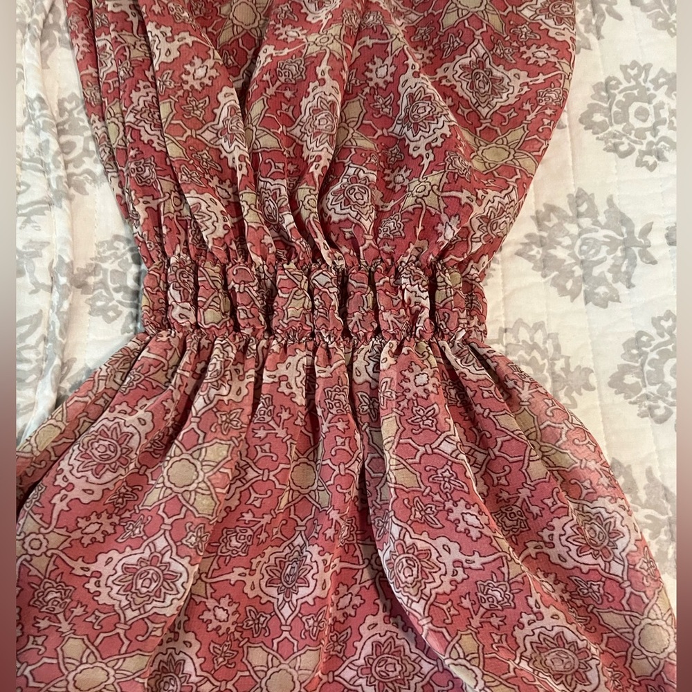 Pink floral dress